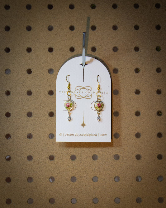 Fine Porcelain Heart Earrings